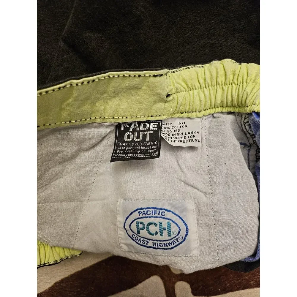 Vintage Pacific Coast Highway PCH Colorblock Shorts Size 30 Surf